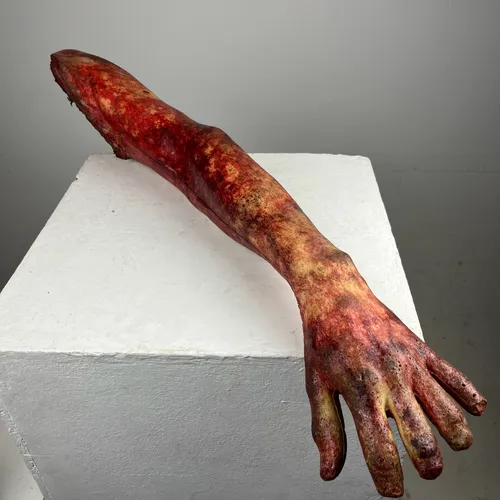 Severed Arm and Fingers Prop with Bruises and Blood