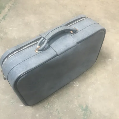 Period Blue leather suitcase, choice of