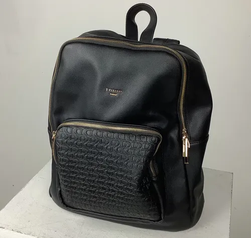Black Dune Backpack with Gold Detailing