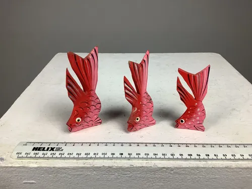 Pink Ornamental Wooden Fish