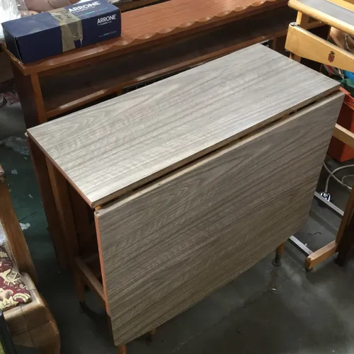 Grey ‘wood effect’ drop leaf table