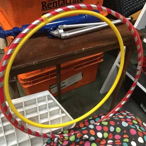 Various hula hoops