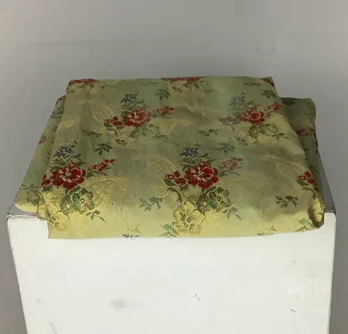 Yellow and Red Floral Curtain