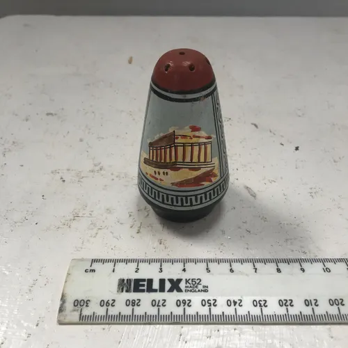 Small Souvenir Pepper Shaker with Greek Parthenon 