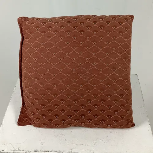 Pink / Red Cushion with Scallop Print