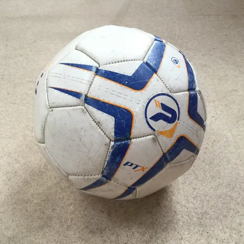 White Blue and Orange Football