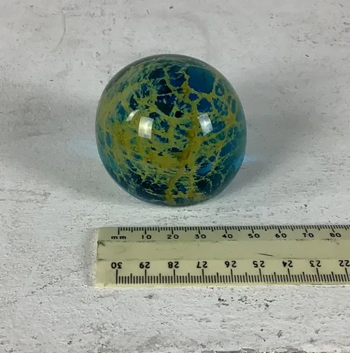 Blue and Yellow Paperweight