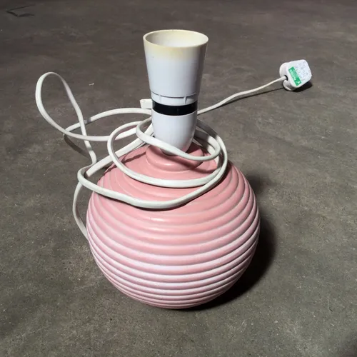Pink Ridged Table Lamp