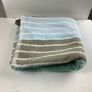 Blue and Grey Striped Hand Towel