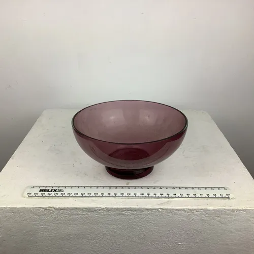 Purple Footed Glass Bowl