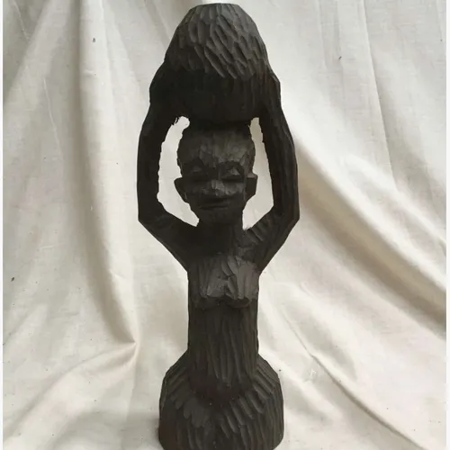 Kneeling Wood figurine 