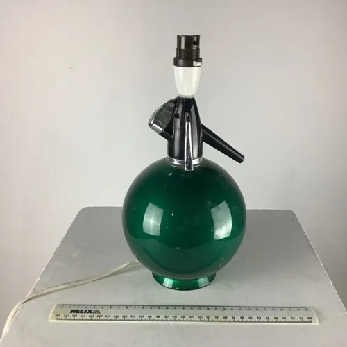 Green and Black Syphon Bottle Style Lamp