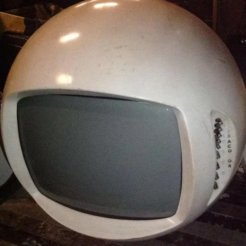 1960s Keracolor space age Sphere white television