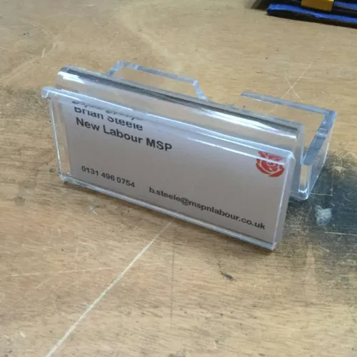 Plastic name card display and business card holder