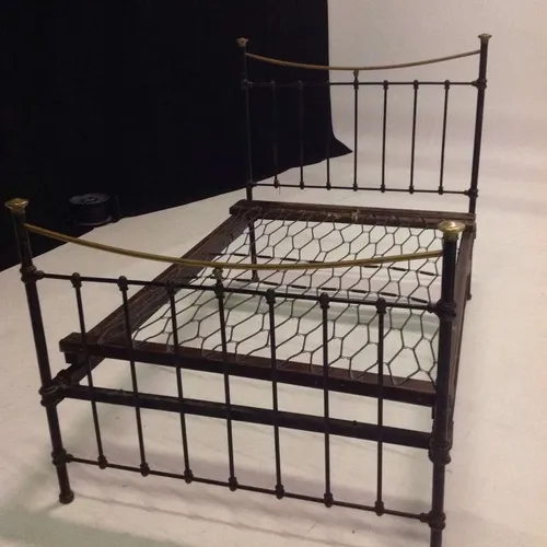 Period Black Metal Double Bed Frame