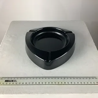 Black Plastic Triangular Ash Tray
