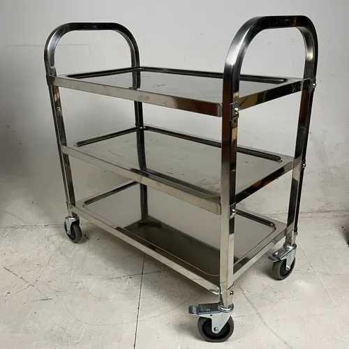 3 Tier Stainless Steel Serving Trolley Cart
