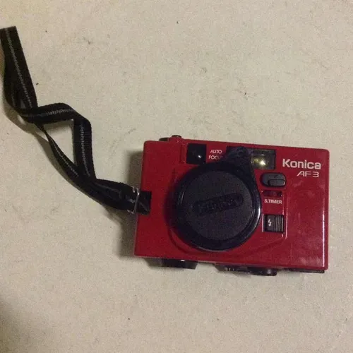 Red Konica period stills camera