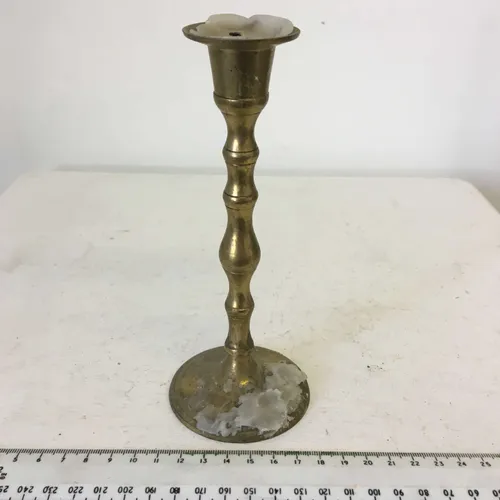 Wavy brass candlestick 