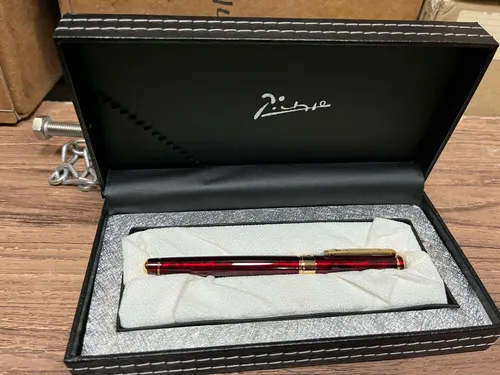 Red and Gold Fountain Pen in Black Case
