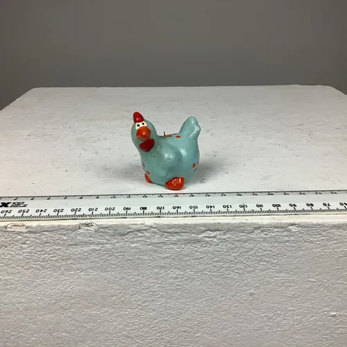Small Blue Chicken Ornament 