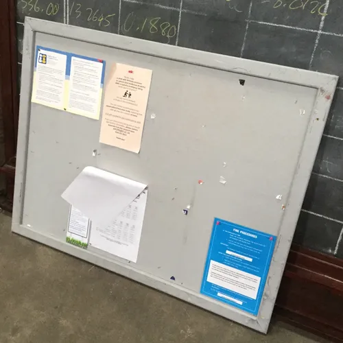 Grey Felt Pin board Noticeboard with Wood Frame