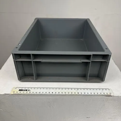 Grey Plastic Open Top Storage Box (6 Available)