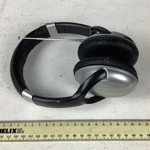 Silver and Black Wireless Headphones