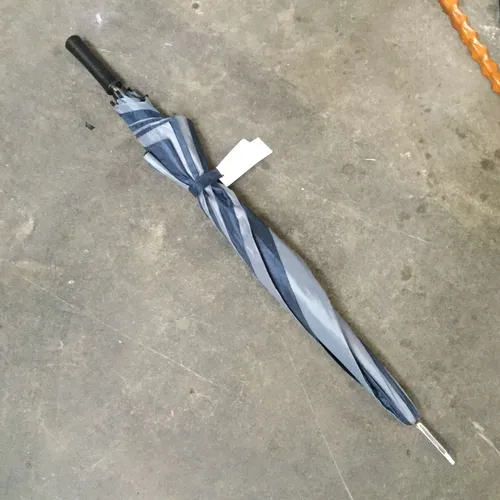 White and blue umbrella