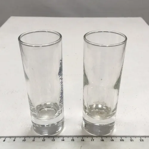 Pair tall shooter glass