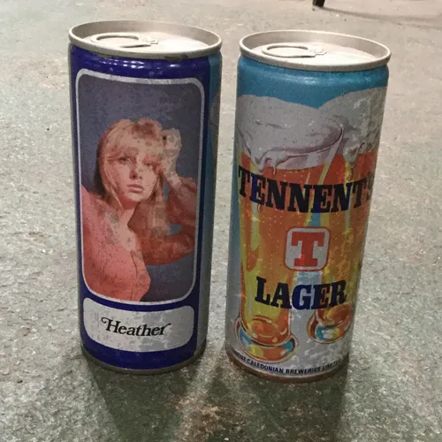 1980s Tennent's Lager Lovelies Cans