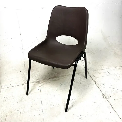 Brown Polyprop Stacking Chairs