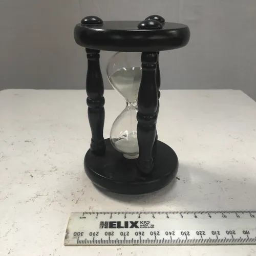 Black Wood Egg Timer Hourglass