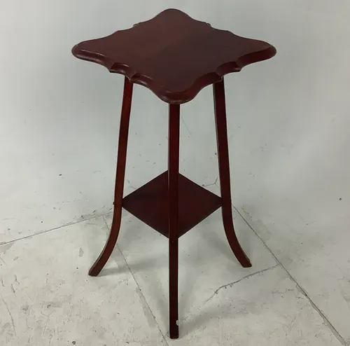 Wood Plant Stand / Side Table with Shelf 