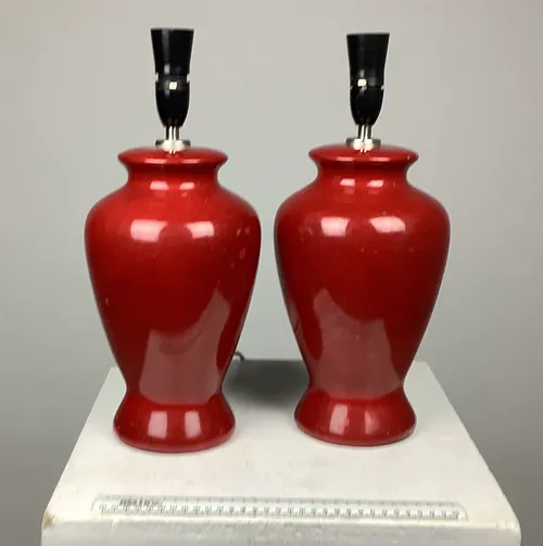 Red Ceramic Table Lamp