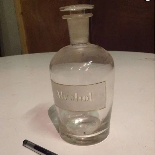 glass clear alcohol medical hygienic bottle period