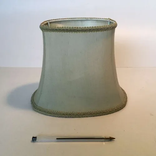 pale gold period lampshade with dark gold trim at top and bottom