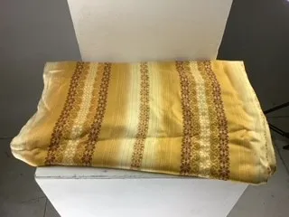 Gold and Mustard Striped Patterned Curtain