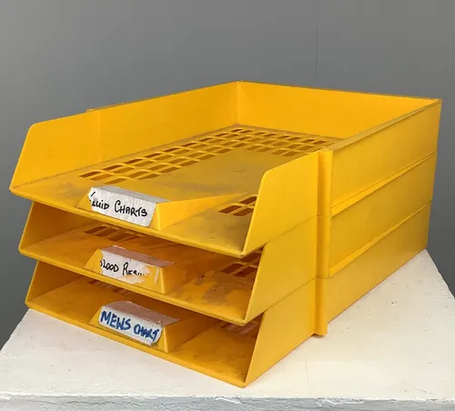 Yellow Plastic Filing / Invoice Tray