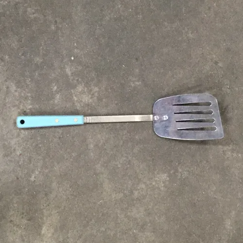 Period Silver Fish Slice with Blue Handle