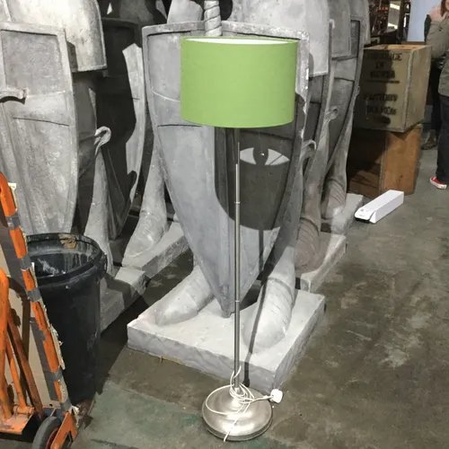 Silver Metal Standard Floor Lamp 