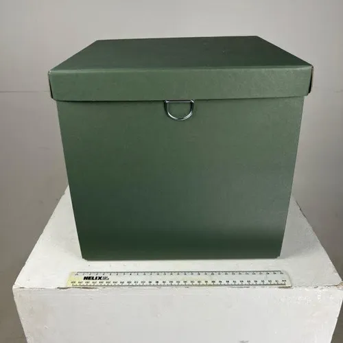 Green Lidded Cardboard Storage Box