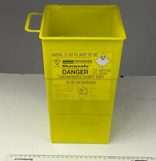 Yellow Sharpsafe Danger Container Tub