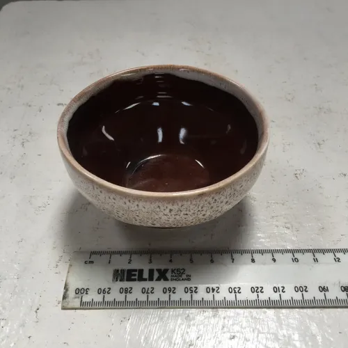 Small Brown and Cream Speckled Bowl 