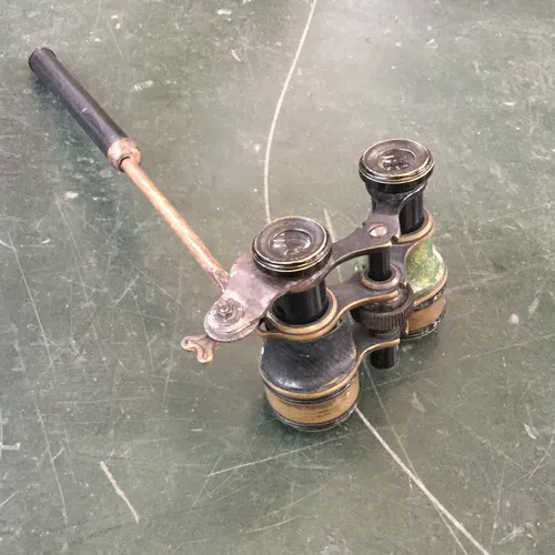 Period Leather and Brass Opera Glasses Theatre Binoculars