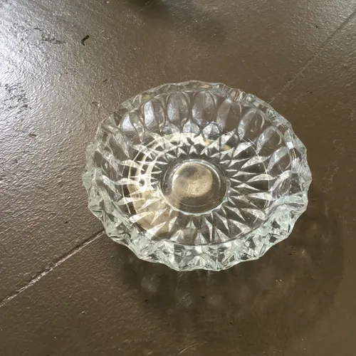 Round Cut Glass Design Ashtray