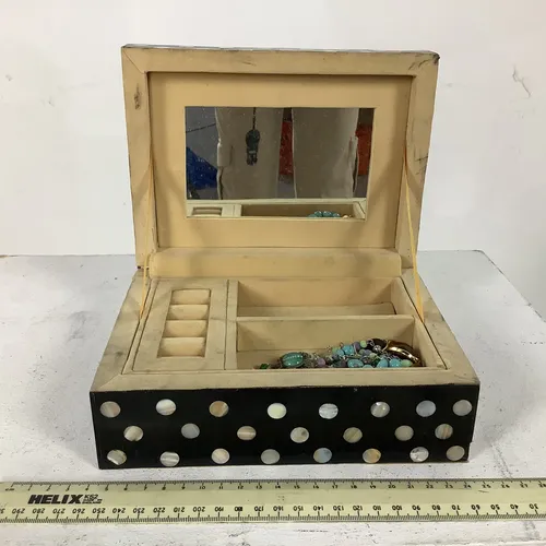 Black Polka Dot Trinket / Jewellery Box