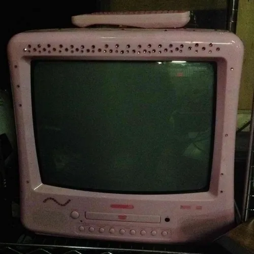 pink television DVD player combo