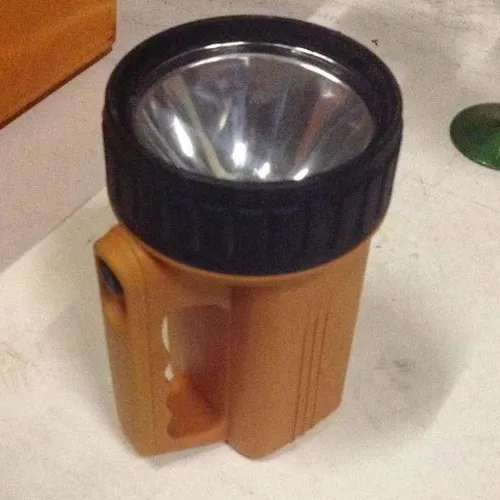 Large orange and black torch