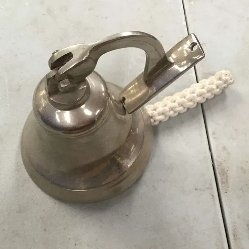 Metal bell with wall hanging